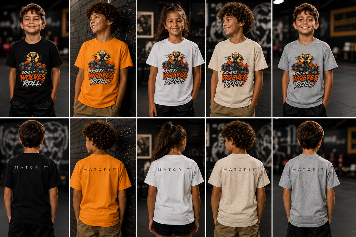 MATGRIT™ | Where Wolves Roll – Kids Tee