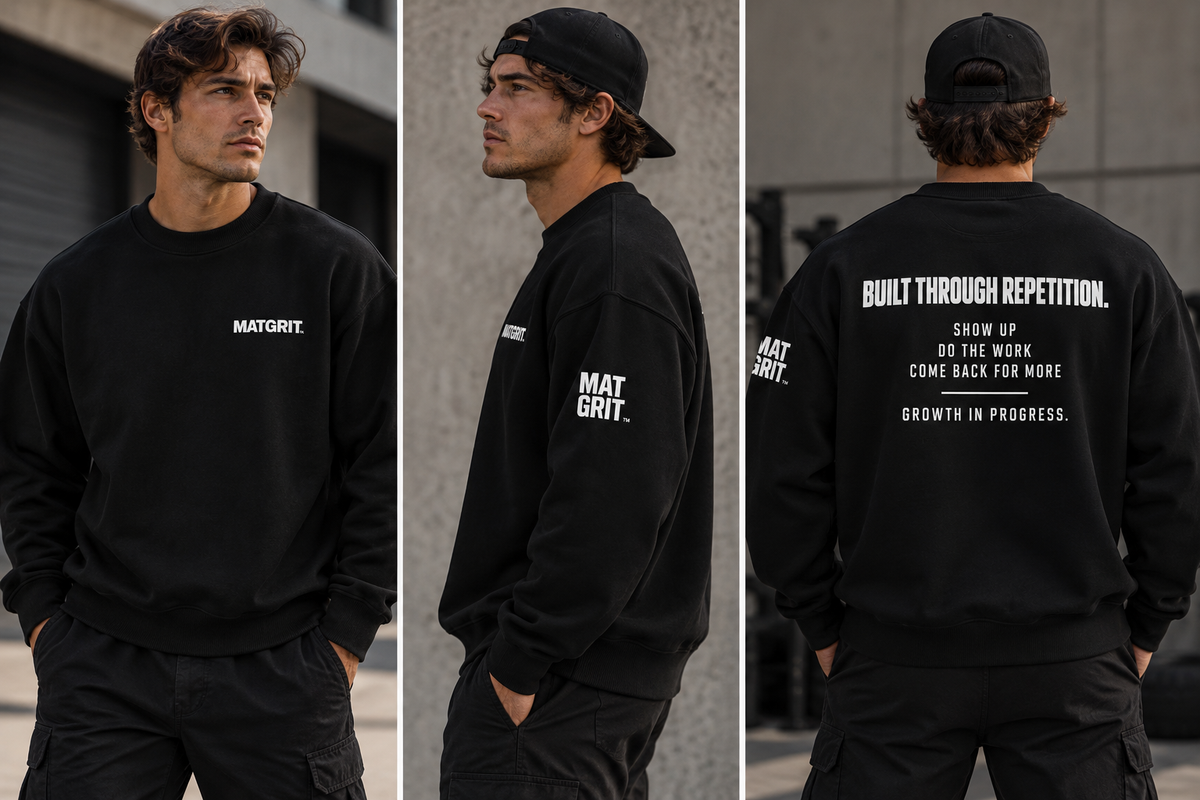 MATGRIT™ | Built Through Repetition Oversized Sweatshirt