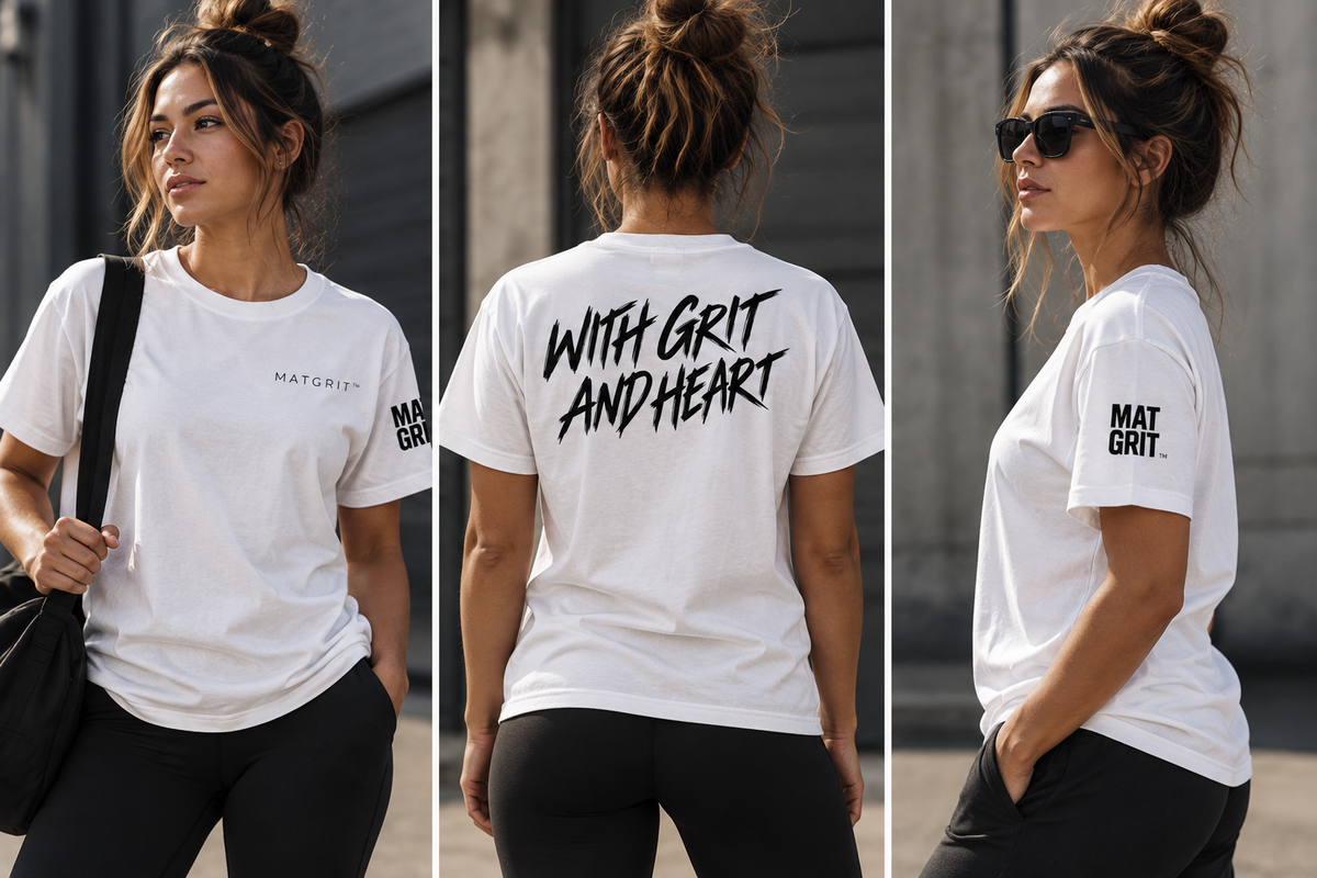 MATGRIT™ | Women’s With Grit & Heart Heavyweight Tee