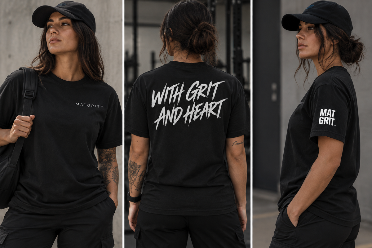 MATGRIT™ | Women’s With Grit & Heart Heavyweight Tee