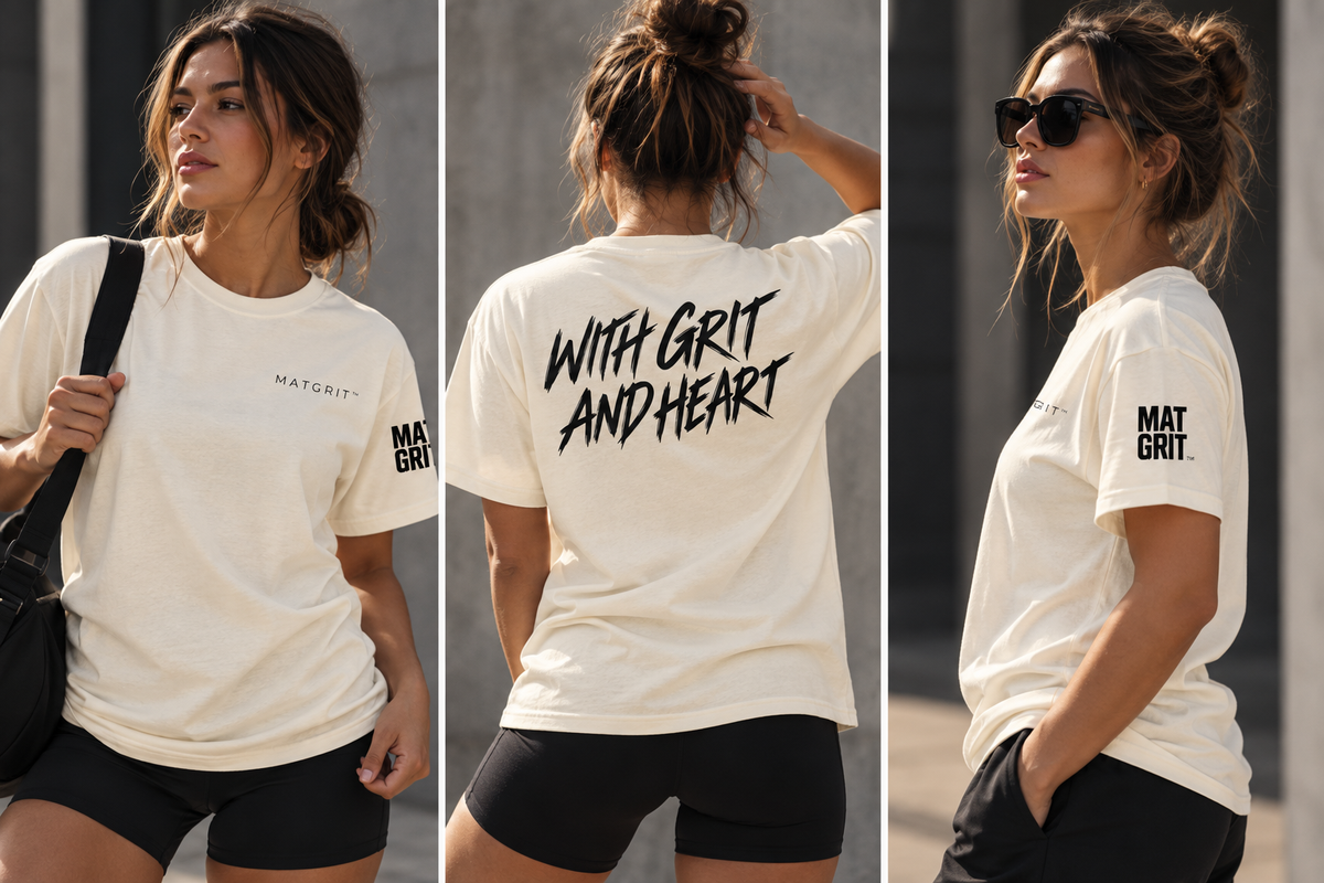 MATGRIT™ | Women’s With Grit & Heart Heavyweight Tee