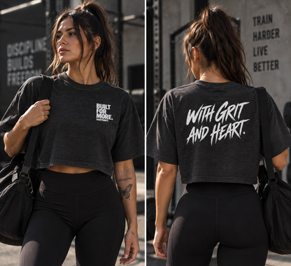 MATGRIT™ | Women’s Heart & Grit Crop Tee