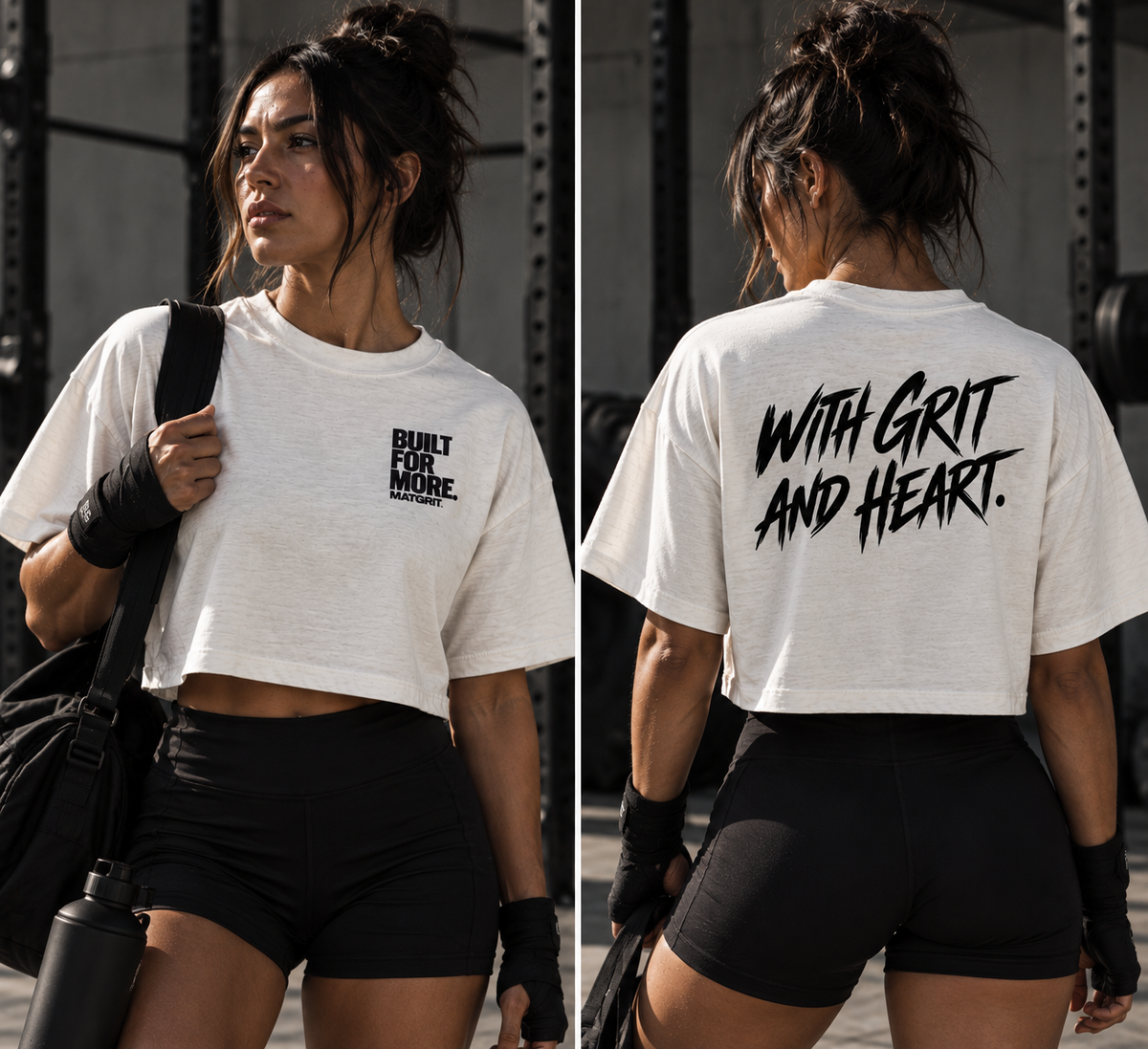 MATGRIT™ | Women’s Heart & Grit Crop Tee