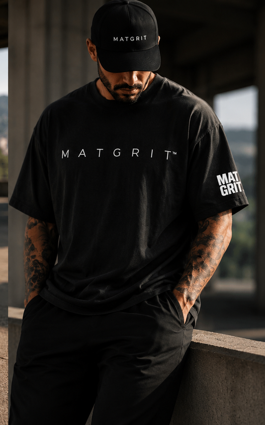 MATGRIT™ Minimalist Faded Heavyweight Oversized Tee
