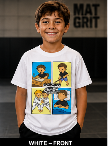 MATGRIT™ | School. Chores. Train. Repeat. Youth Tee